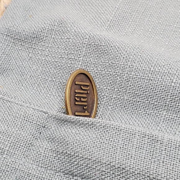 Pier 1 Linen Textured Pillow Cover With Jute Trim - Picture 4 of 6